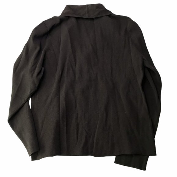 Eileen Fisher Button Up Cardigan Sweater Shawl Collar Women's Large. Dark Brown - Picture 2 of 8